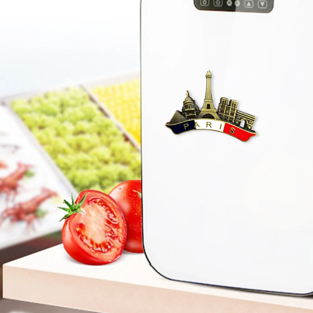 3D stereo French Paris Metal Fridge Magnets Retro Resin Magnetic French Paris Refrigerator Sticker Tourist Souvenir Home Decor