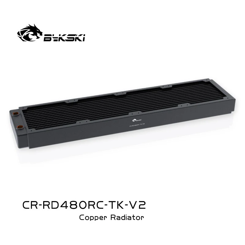 Bykski-single Row of Copper Radiator Refrigeração a Água Trocador de Calor Líquido Uso para 12cm Fans 40 mm Thick 120 mm 240 mm 360 mm 480 mm - Imagem 6