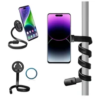 Magnetic Phone Stand Holder Flexible Adjustable 360 Rotation Foldable Table Clip Portable Lazy Arm Support for Smartphone Tablet