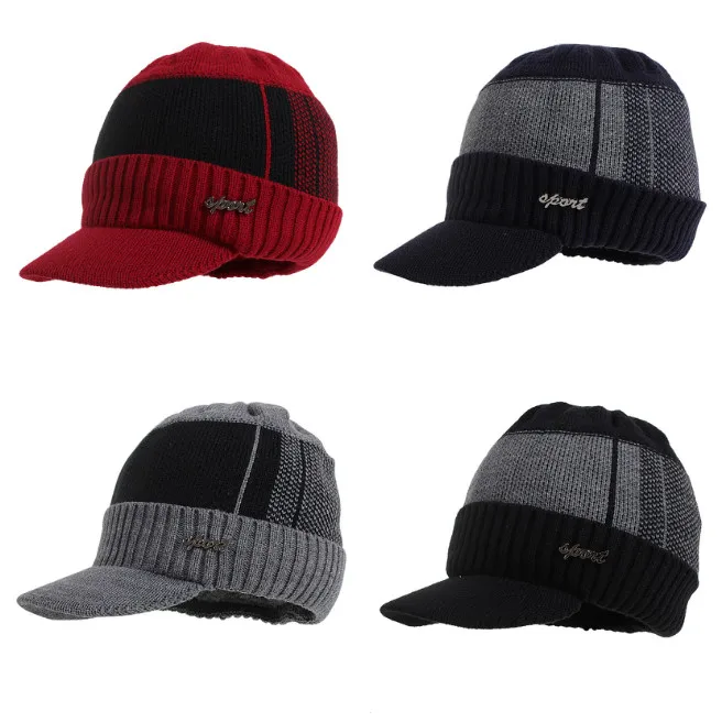 Hats For Skullies Beanie Winter Cap Men Women Wool Scarf Caps Set Balaclava Mask Gorras Bonnet Knitted Hat_voghion.com