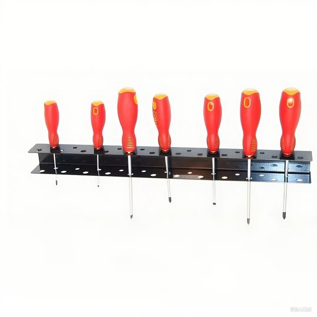 Screwdriver Organizer 23-hole Screwdriver Storage Rack Space-saving Multi-hole Metal Rack for Tool Storage Suitable for Garage and Workshop