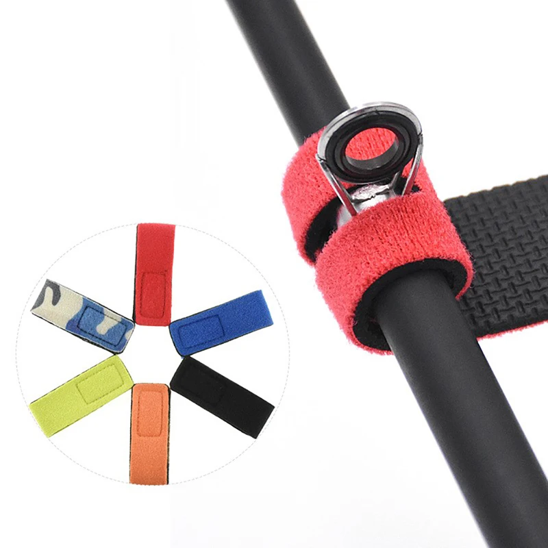Outdoor Fishing Rod Tie Strap Belt Tackle Elastic Wrap Band Pole Holder Tools 