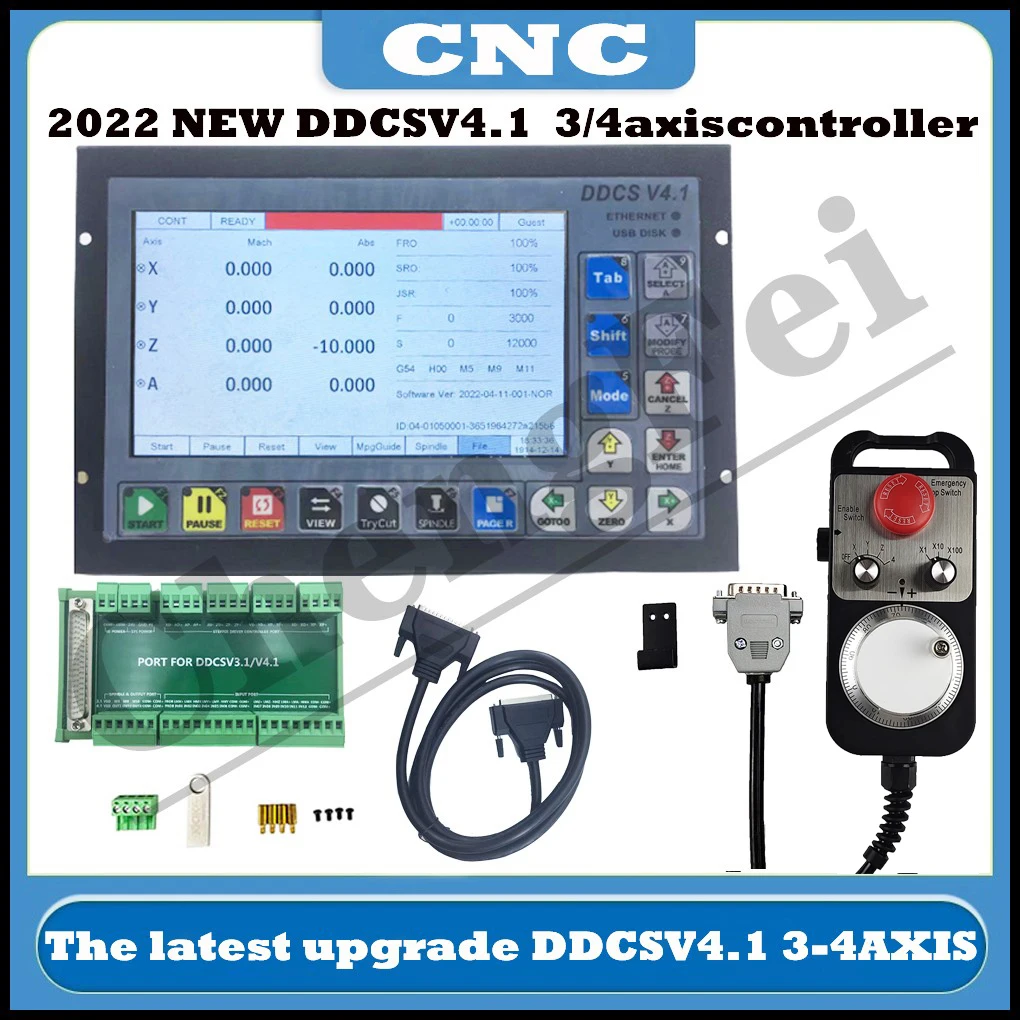 

DDCSV3.1 upgrade DDCS V4.1 3/4 axis independent offline machine tool engraving and milling CNC motion controlle cyclmotion