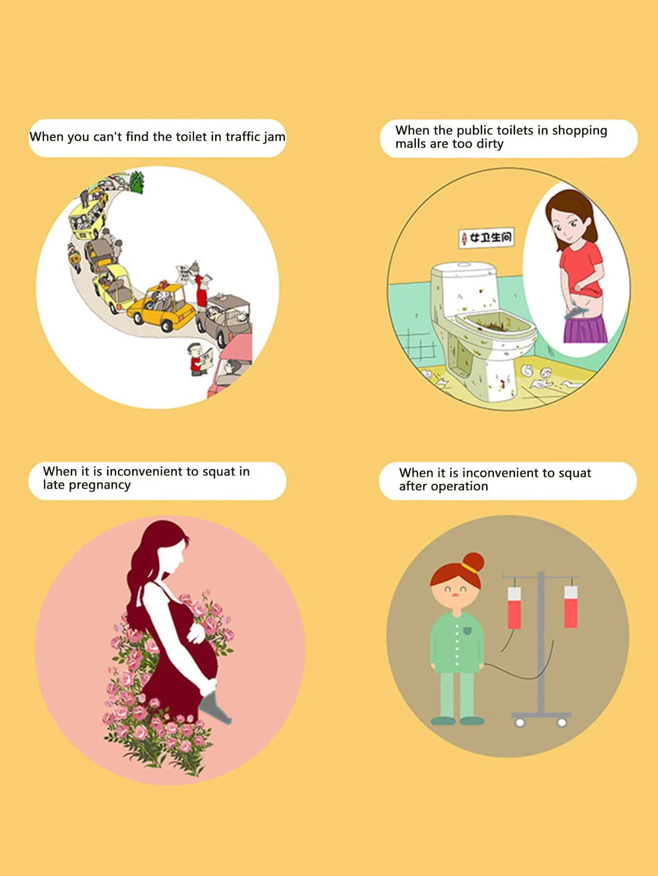 1pc Grey Portable Urinal, Plastic Urinal Funnel For Outdoor