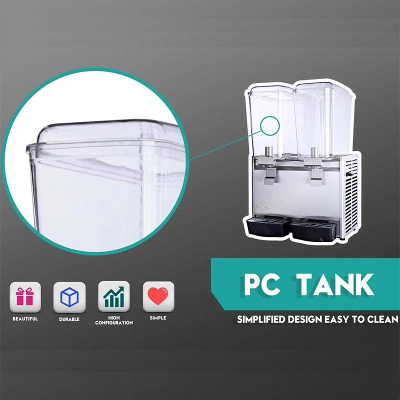 Double-cylinder Cold And Hot Beverage Machine Commercial Macker Stall Small Cafeteria Sour Plum Juice Dispenser 5