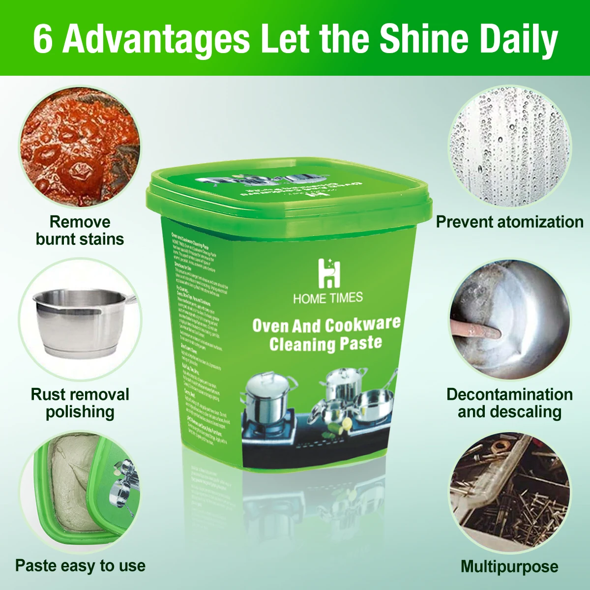 1/2/3 Packs All Purpose Cleaner, Multi-Surface Cleaning Paste for Kitchens, Bathrooms,Stainless Steel Cleaning Paste
