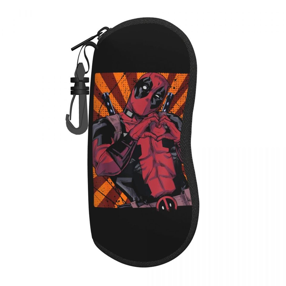 Deadpool Heart Hands Glasses Case Waterproof Deadpool & Wolverine Movie D&W Sunglasses Storage Box Charming Eye Contacts Case