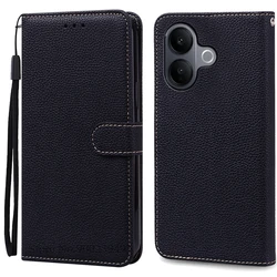 Premium Wallet Flip Leather Cover for Vivo V60 Lite 5G - Stylish Book Coque s Shell (Black)