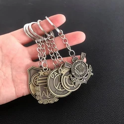 2024 New Classic Soccer Team Logo Keychain For Fans Football Championship Emblem National Team Zinc Alloy Badge Pendant Key Ring