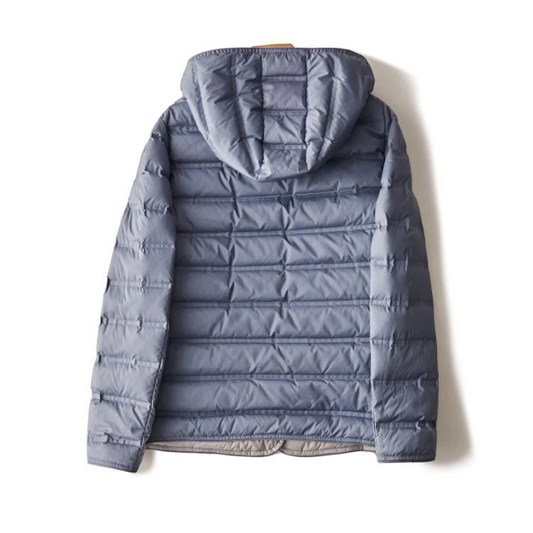 Schinteon Women light White Duck Down Jacket Coat with Hood Double-sided Wearing Casual Simple High Quality Outwear 2023 New
