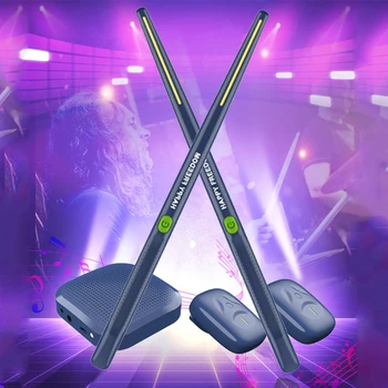 초보자 어린이 성인용 전문 전자 가상 에어 드럼 드럼 스틱 페달