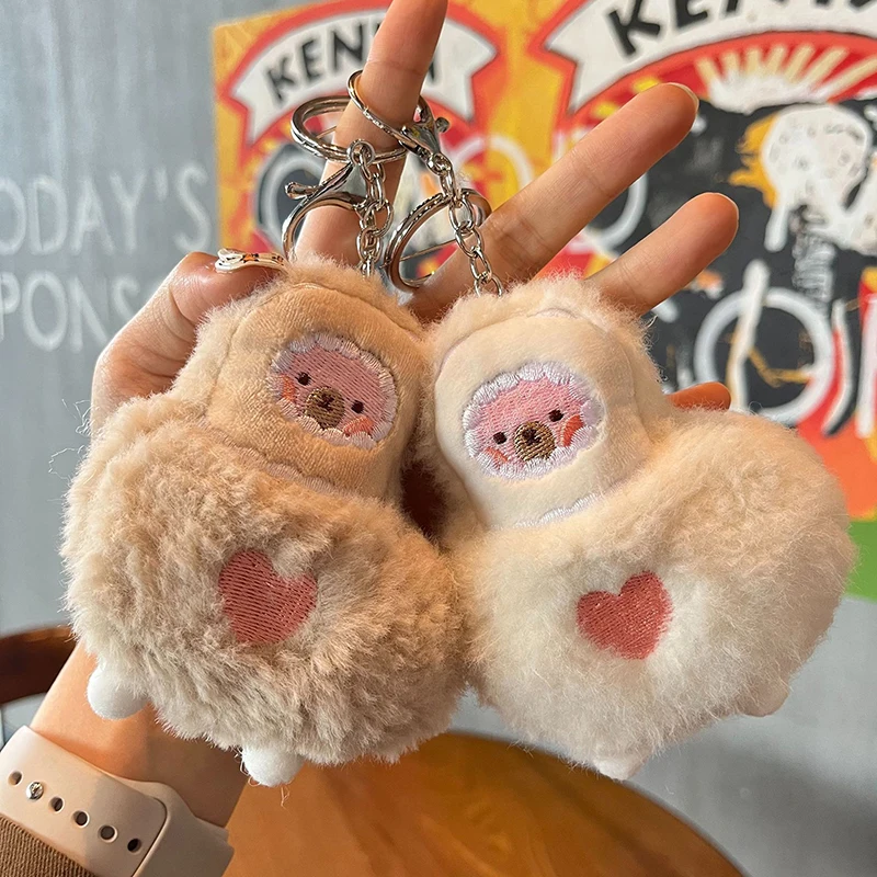 

Kawaii Cartoon Alpaca Plush Doll Keychain Stuffed Animal Keyring Cute Bag Pendant For Girl Sister Gifts