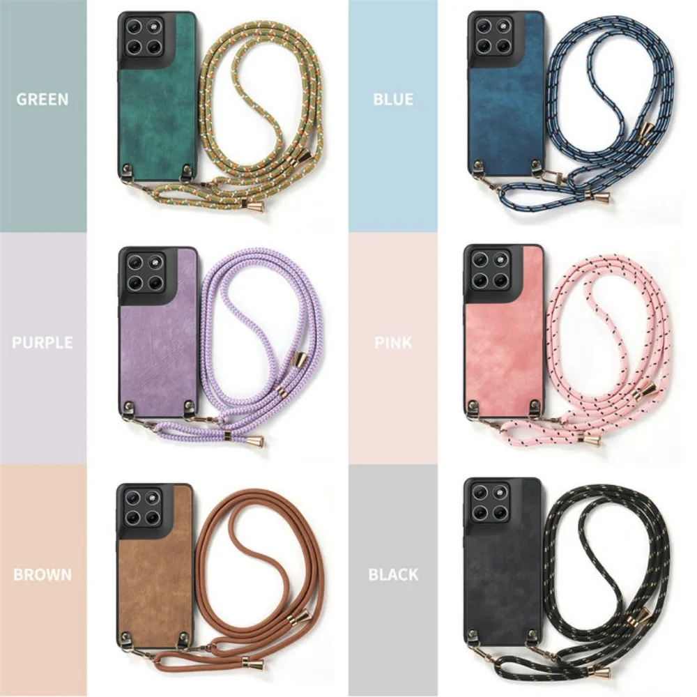 Luxury Crossbody Armor Leather Back Cover