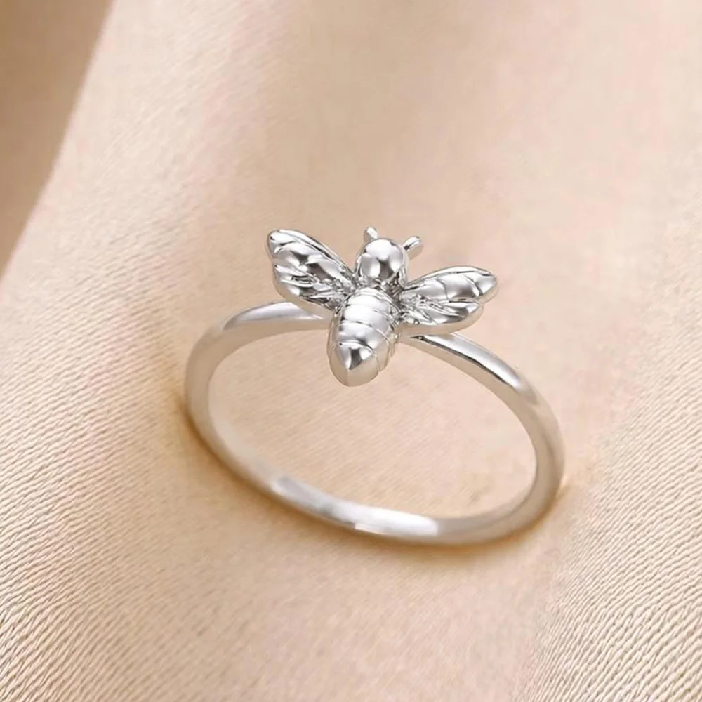 Bee Direct Gold Stainless Steel Ring For Wedding Engagement