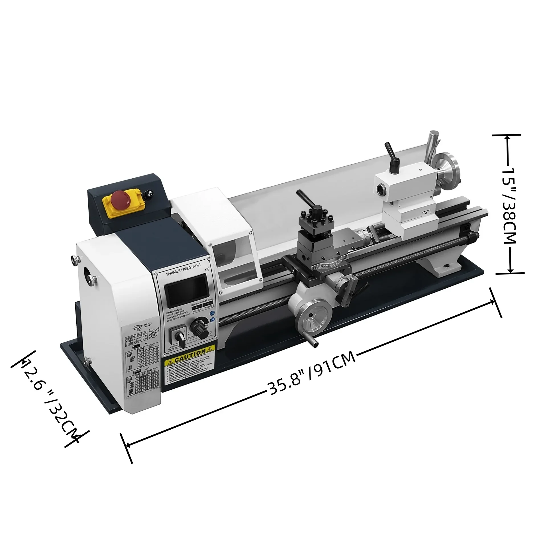 SIHAO Metalldrehmaschine Mini-Drehmaschine Bürstenlos/Bürstengebunden Variable Geschwindigkeit 750W-1500W Für DIY-Metalldreharbeiten und Metrische Gewindeherstellung – Detail 8