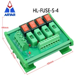 Enhanced Power Distribution Module with Integrated Switch and Fuse Protection - DIN Rail Mount (HL - FUSE - S - 4)