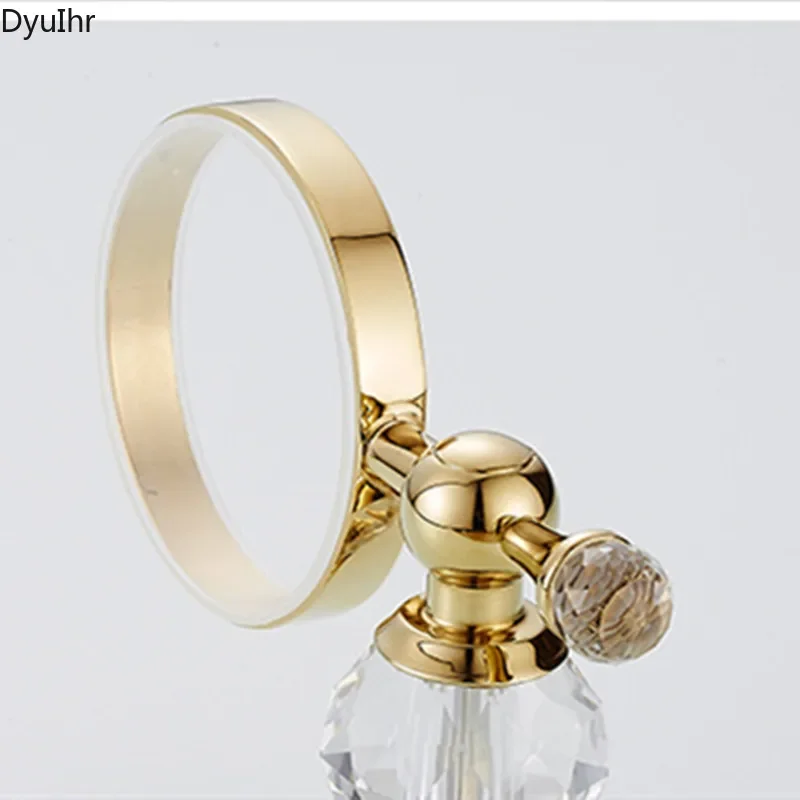 stainless steel golden crystal toilet brush holder toilet cleaning brush head storage bathroom accessories 1pcs