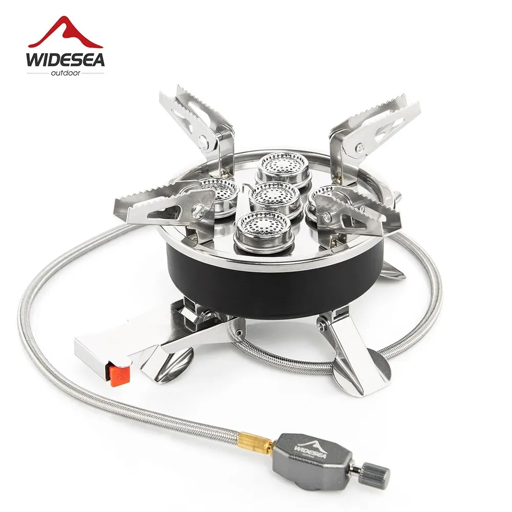 Widesea Camping Tourist Burner 8800W Gas Stove Cookware Portable Furnace Picnic Barbecue Tourism Supplies Outdoor Recreation 1