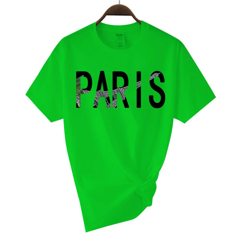 Mark PARIS Print Buschtawen T-Shirt fir Männer Casual Crew Neck Kuerzärm Moud Summer T-Shirten Tops Kotteng Iwwergréisst_voghion.com