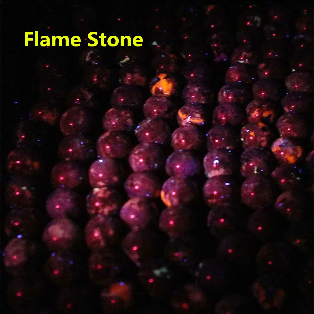 

Natural Flame Stone Loose Beads 4-12mm for Jewelry Making Bracelet Necklace Bracelet Keychain Raw Material Accessories Wholesale