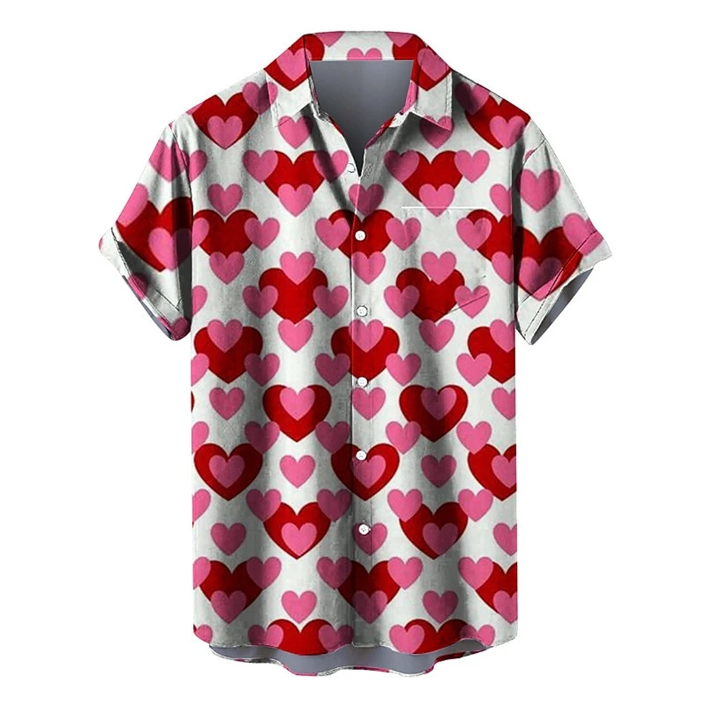 Herren Freizeit hemd Hawaii hemd Herren Sommer 3D-Druck lässig Kurzarmhemd für Herren Kleidung atmungsaktive Hemden