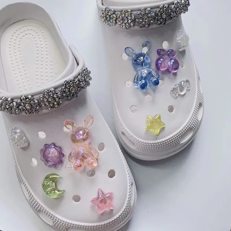 Trendy Rhinestone Croc Charms Designer DIY Quality Women Shoes