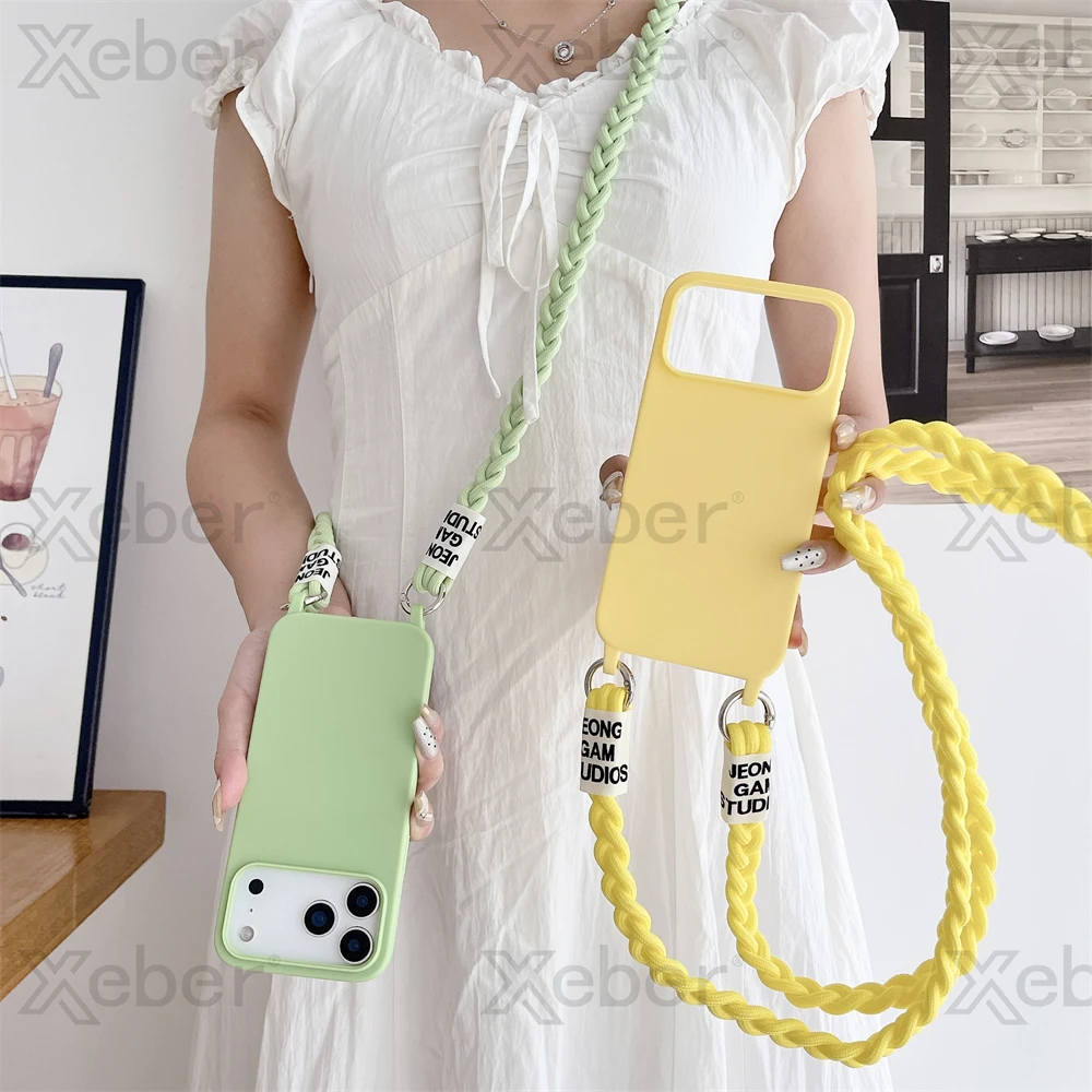 Candy Color Handmade Crossbody Phone Case with Adjustable Strap