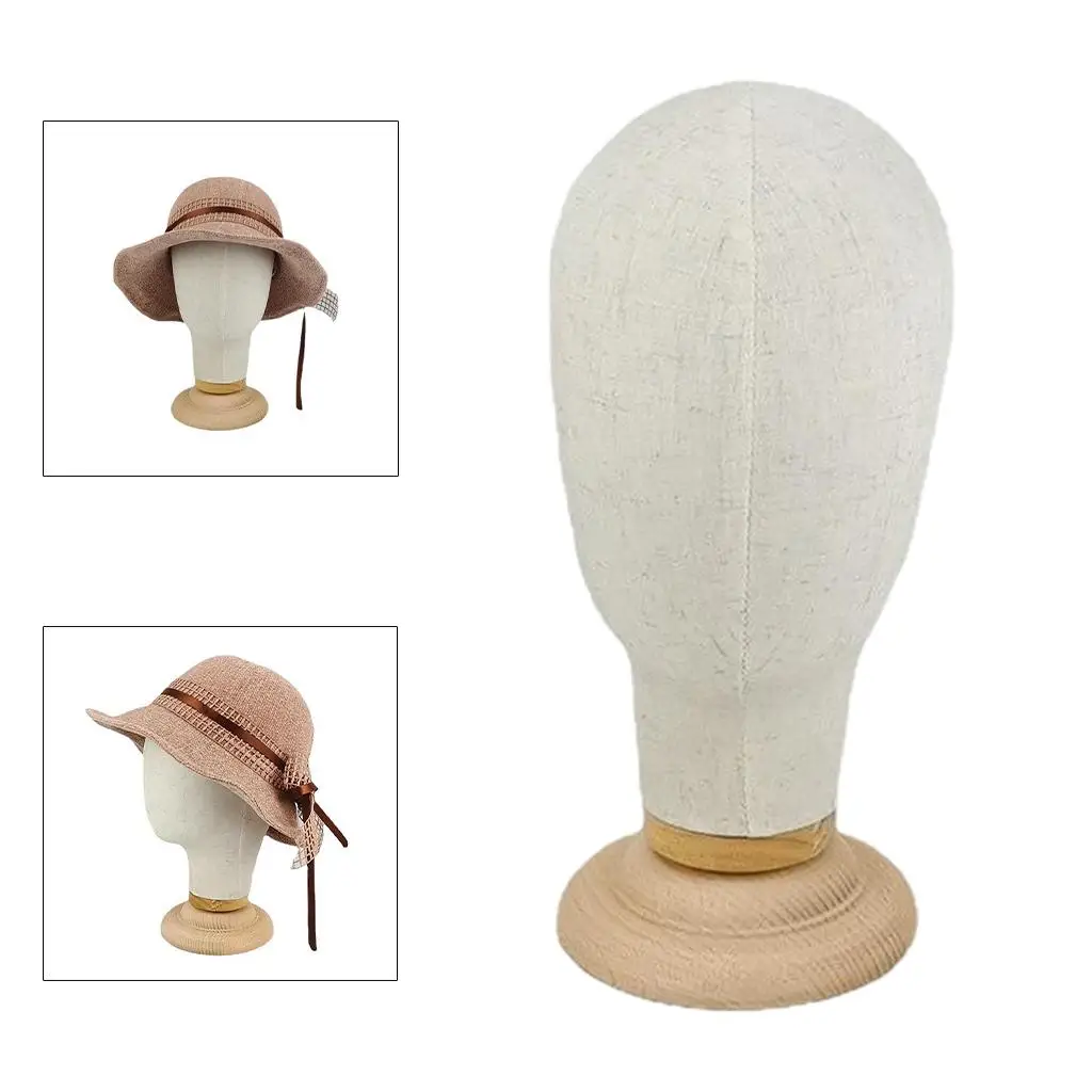 21'' 내구성 캔버스 가발 머리 마네킹 모자 쥬얼리 스탠드 랙