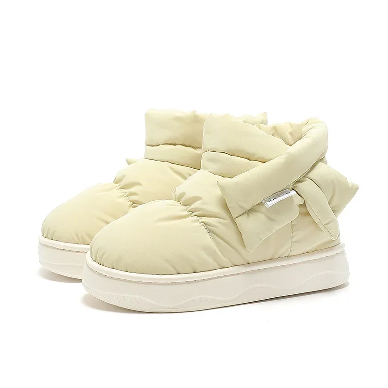 Platform Women Snow Boots Warm Thicken Plush Waterproof Boot for Couples 2023 Winter Non Slip Thick Bottom Cotton Shoes