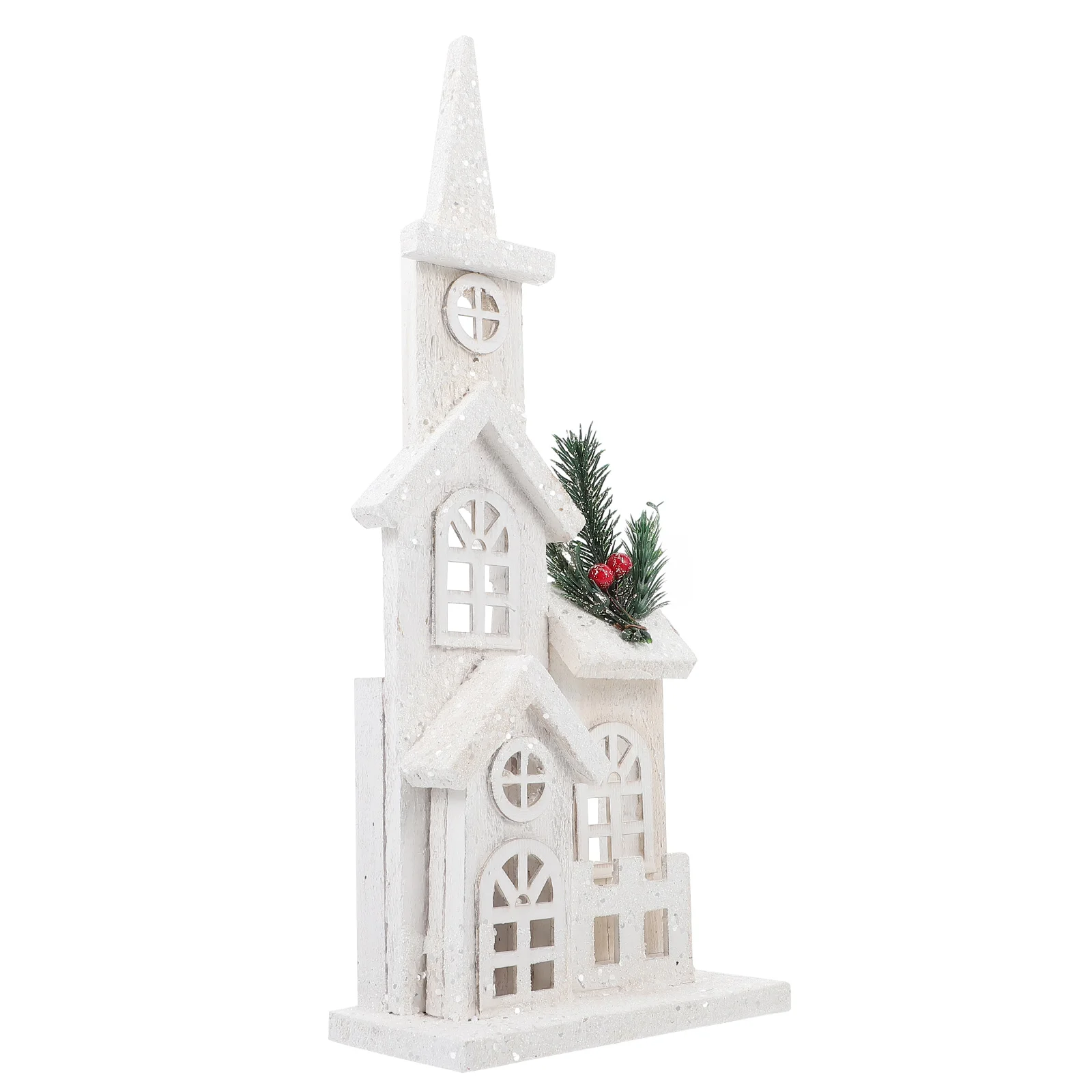

Christmas House Home Desktop Adorn Decorative Mini Craft Ornaments Delicate Wood Prop