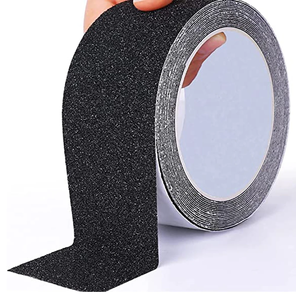 Anti Slip Tape Heavy Duty Grip Tape Outdoor Waterproof, High Adhesive Traction Safety Tape Skateboards Black