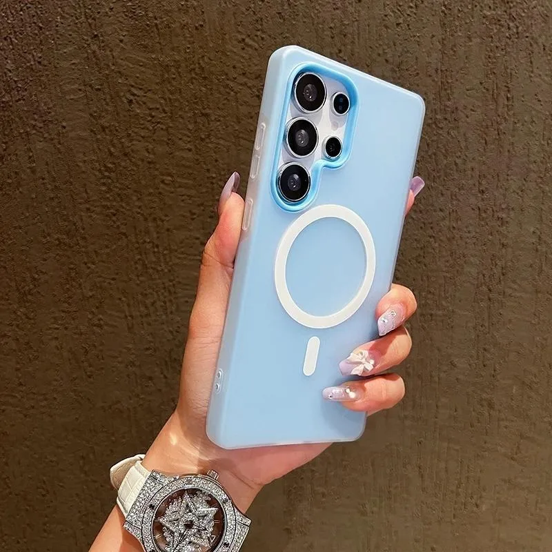 Luxury Candy Color Matte Phone Case with MagSafe Compatibility