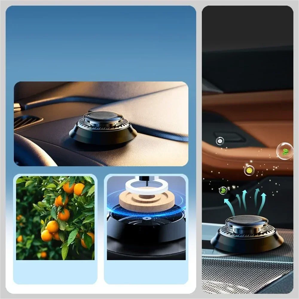 Solar Powered Car Aromatherapy Air Freshener for Essential Oil