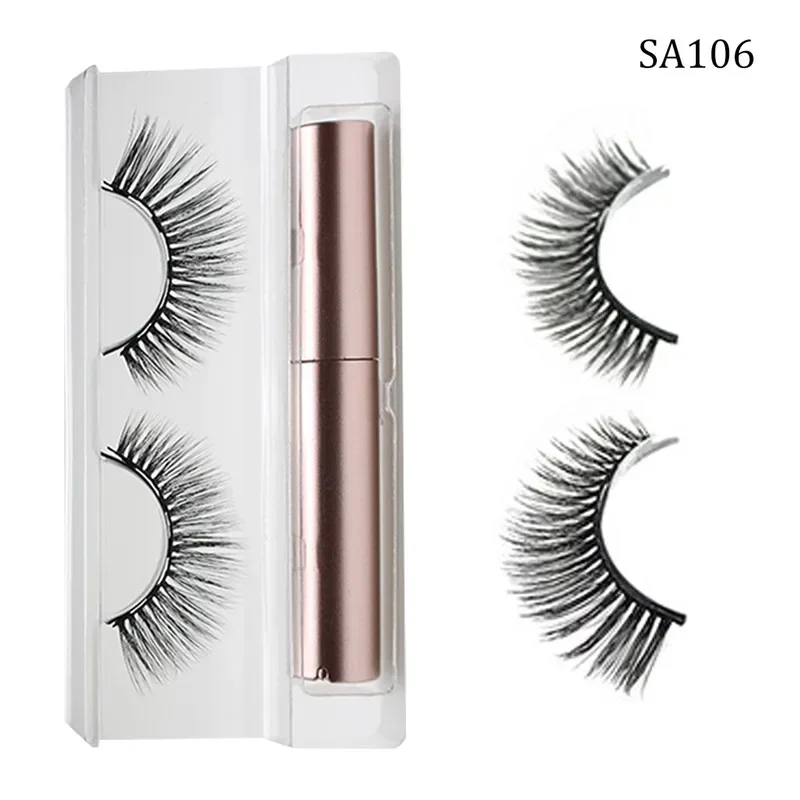 3D Magnetic Eyelashes Set Waterproof Lasting Naturally Magnetic Eyeliner Magnet Eyelashes Makeup Extension False Kit fake eyelashes