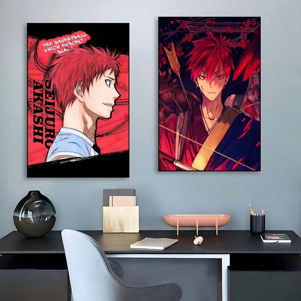 Anime Akashi Seijuro 빈티지 포스터 끈적 레트로 크래프트 종이 스티커 DIY 룸 바 카페 카와이 룸 장식