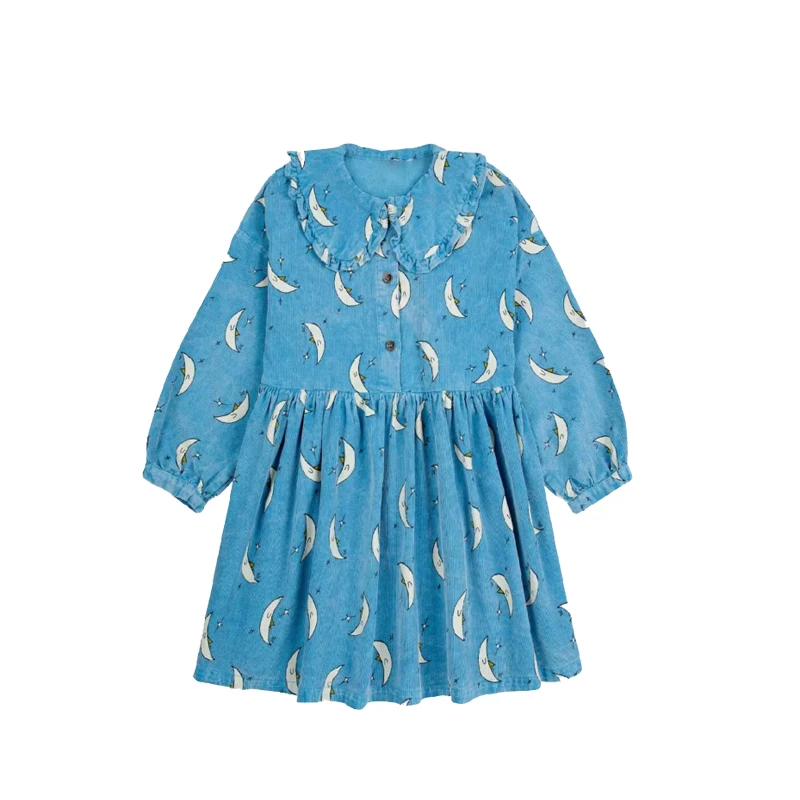 Girls Dress New Autumn Winter bc Kids Skirts Cartoon Printed Child Casual Dress Series Clothes
