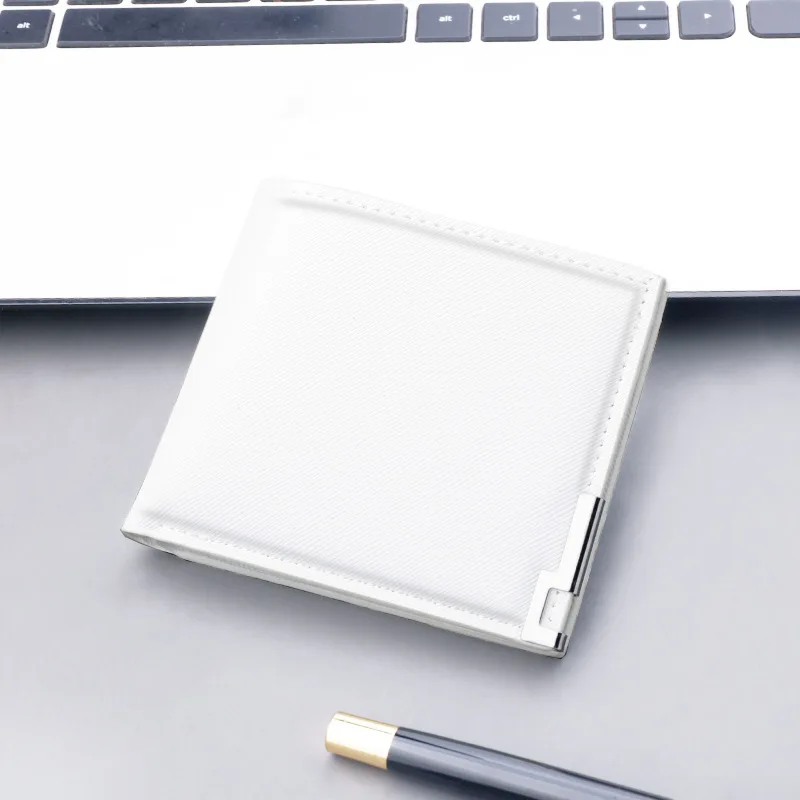 White wallet men's short wallet college students thin youth multi-card mini wallet 6