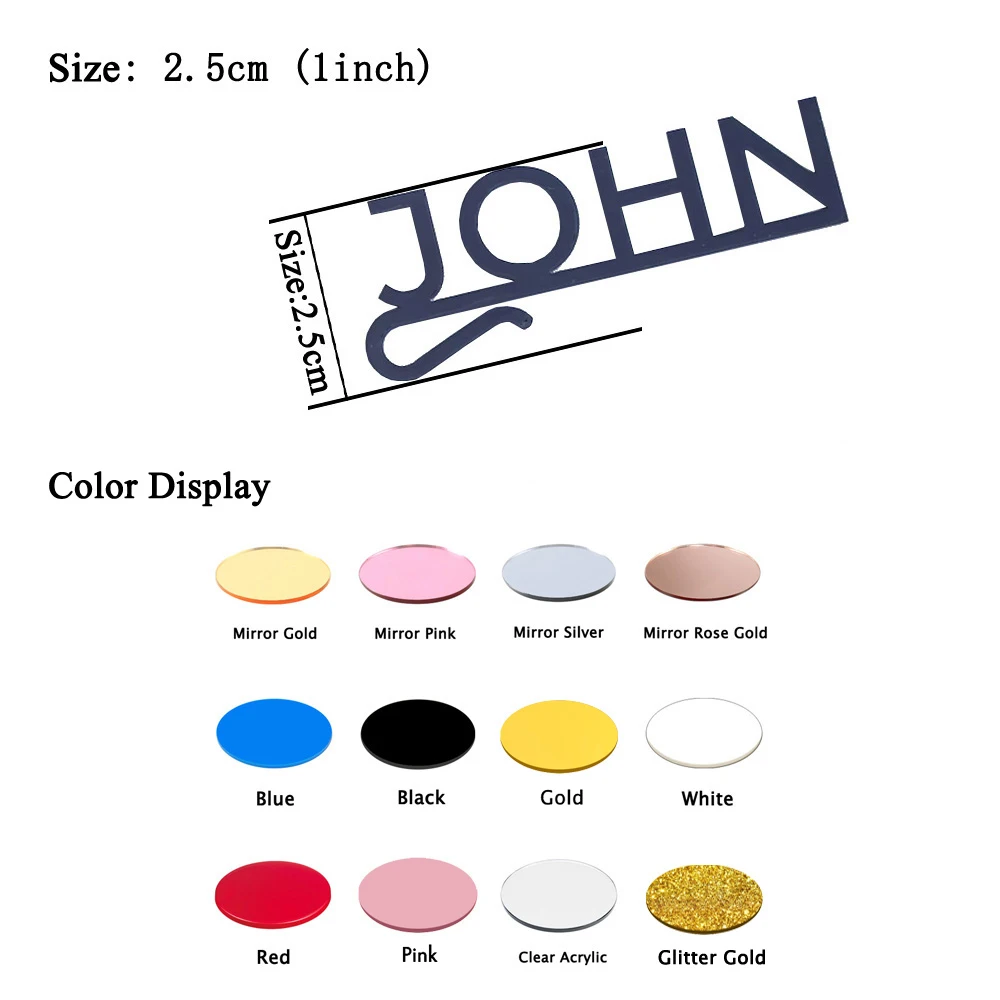 Acrylic Name Place Cards, Wedding Wine Charms, Personalized Glass Charms, Cocktail Champagne Drink Tags, 5 Pcs, 10 Pcs, 50Pcs