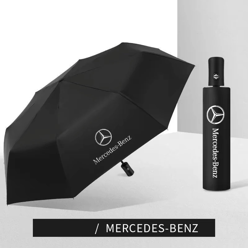 Car Umbrellas Automatic Folding Windproof Sunshade Car Accessories For Mercedes benz AMG GLA CLA GLE GLB GLK CLS A B C E S Class car windshield sunshade car logo umbrella
