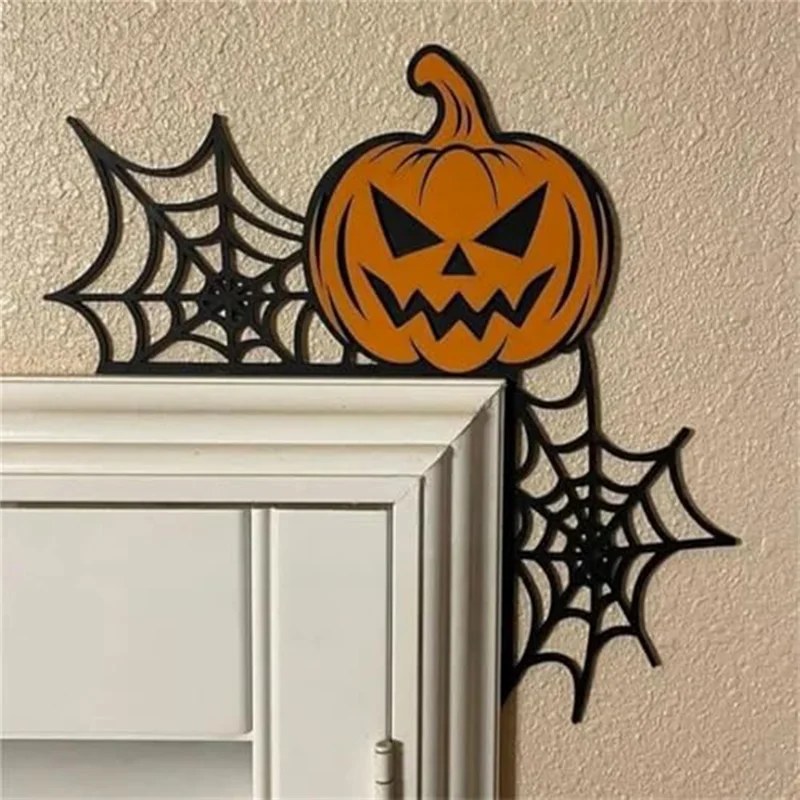 Halloween Door Frame Decoration, Halloween Door Corner Sign, Frame Decoration Statue