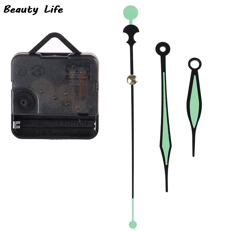 1 Set Silent Wall Clock Quartz Needle Movement Black and Red Hands DIY Replacement Part Repair Kit Tool Set Clock Mechanism