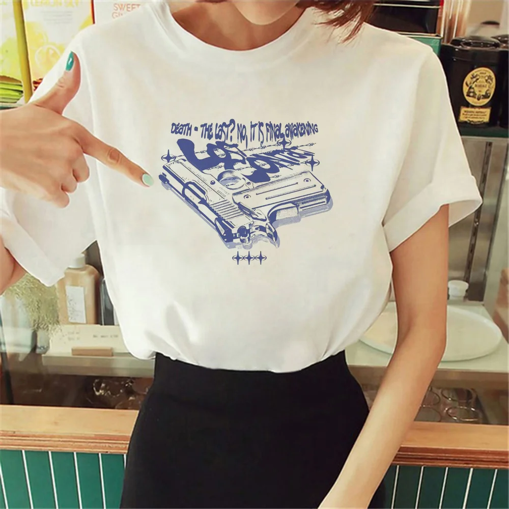 

Y2k Print t shirt women graphic manga t shirt girl comic clothes