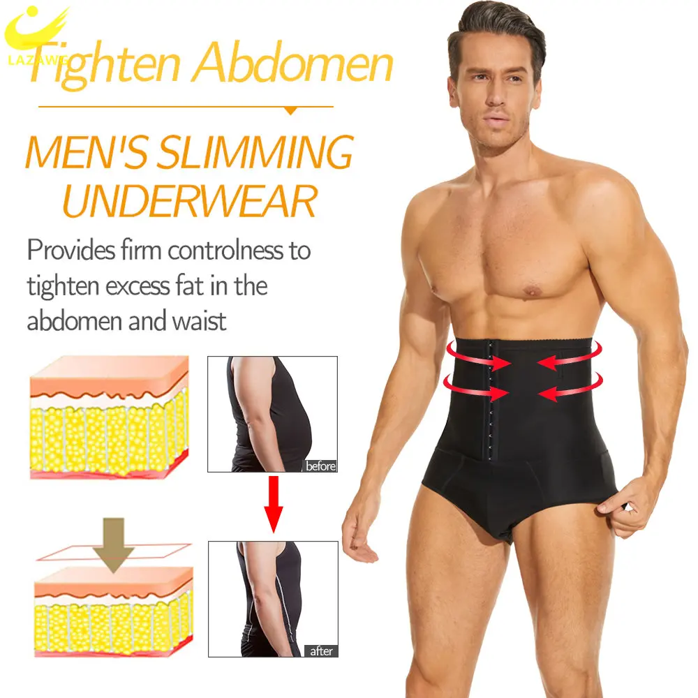 LAZAWG Body Shaper Shorts for Men Slimming Tummy Control Panty
