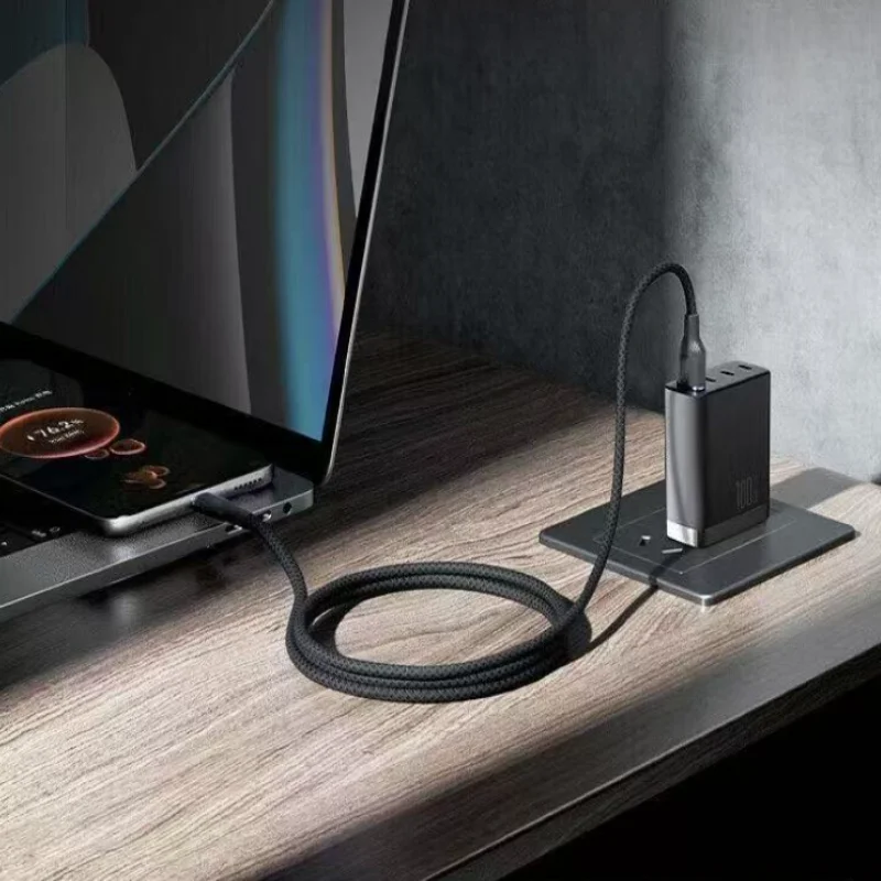 100W PD 고속 충전 케이블 USB-A - Type C 및 듀얼 Type-C 충전기 코드 1M/2M 스마트폰 안드로이드 iPhone15,0.3m 케이블용으로 사용 가능
