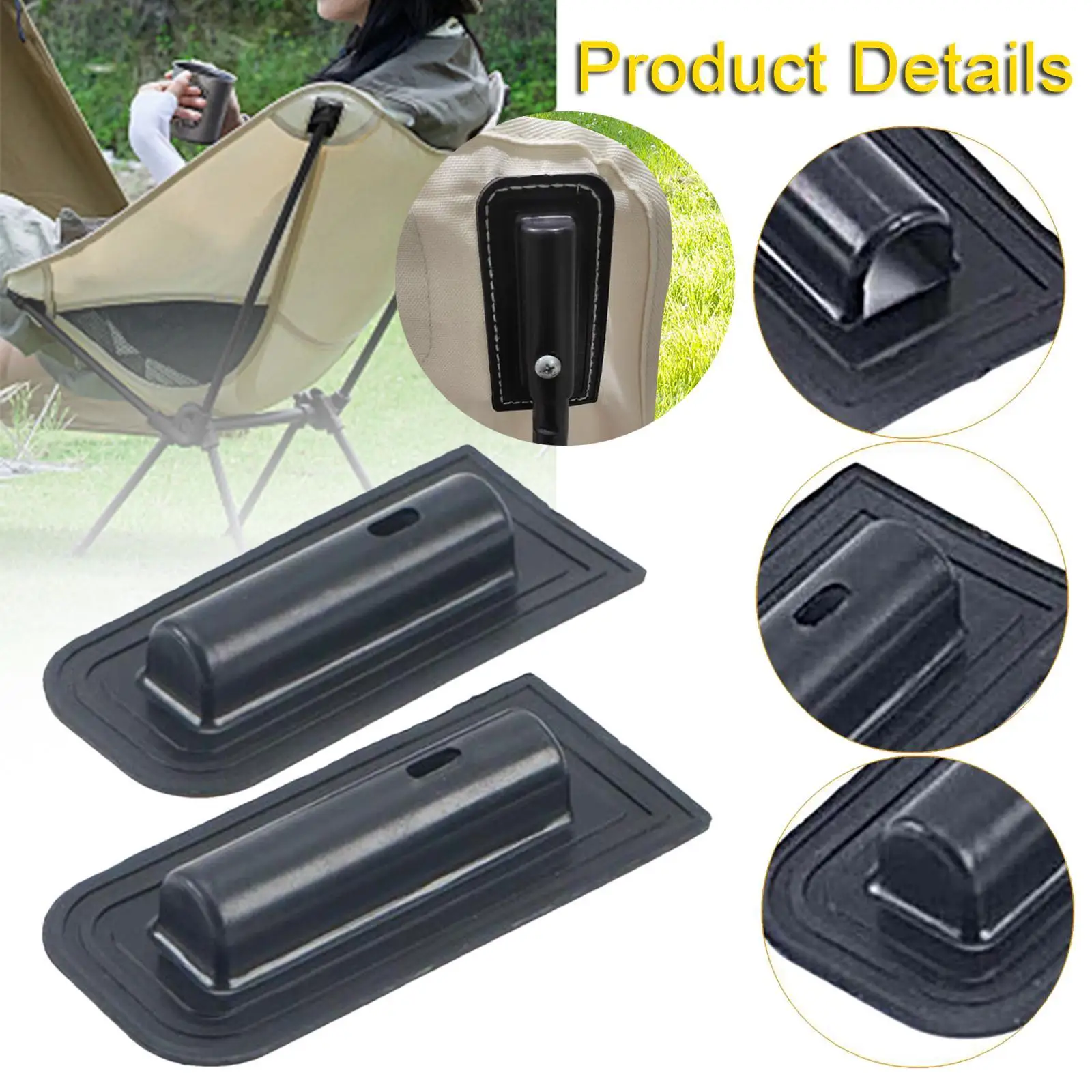 Portable Backrest Tube Cover Camping Chair Connector Lightweight Repair Part for Outdoor Folding Beach Seat
