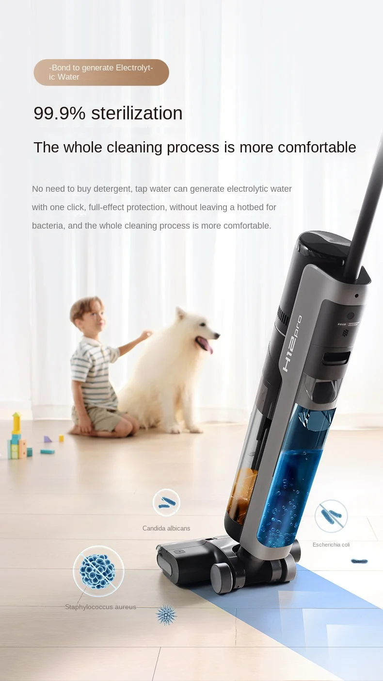 Dreame H12 PRO Wet Dry Vacuum Cleaner, Smart Floor Cleaner Cordless Vacuum  Cleaner and Mop for Hard Floor with Hot Air Drying