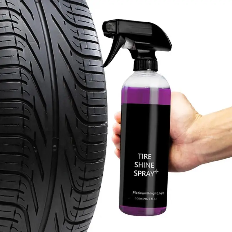 

500ML Tyre Gloss Tire Coating Spray Hydrophobic Sealant Wax For Car Wheel Auto Care Re-black Shine Chemistry Filler Refurbishing