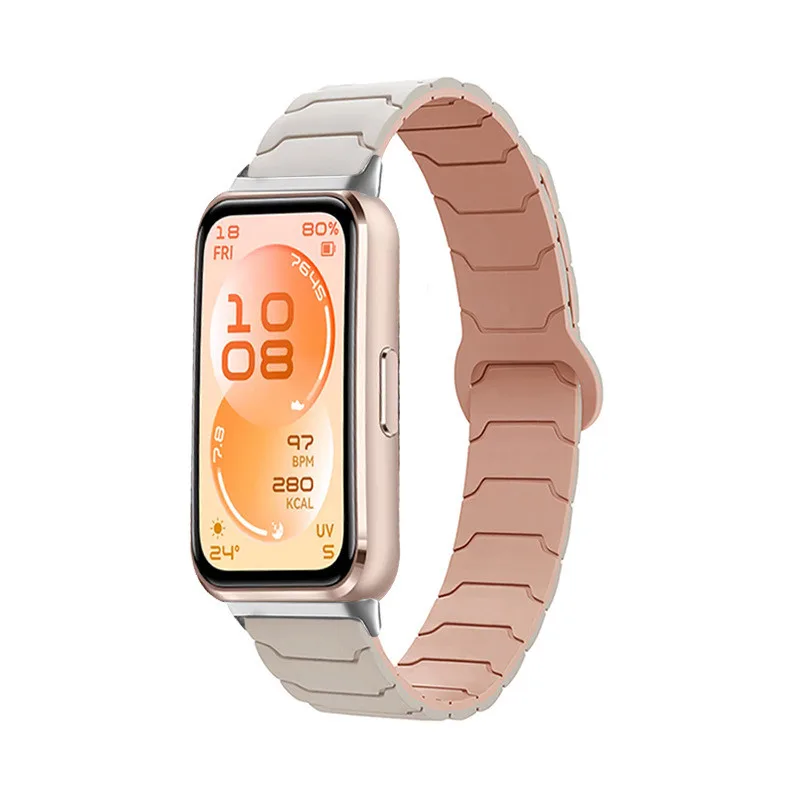 Magnetic Armor Silicone Watch Strap Replacement Band
