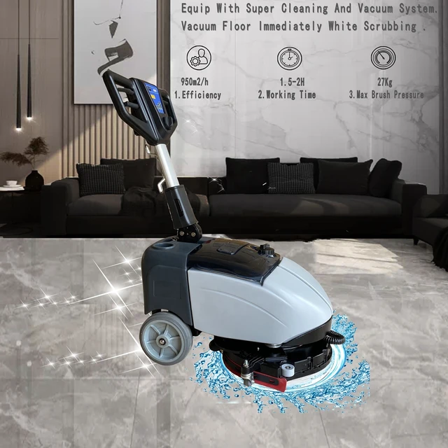 Mini home floor scrubber/portable battery marble tile cleaning machine shop  office floor scrubber - AliExpress