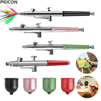 Aerógrafo mini pistola para pintura modelo bolo pistola de pintura 0.3mm bicos portátil escova de ar pistola com kit de limpeza 1